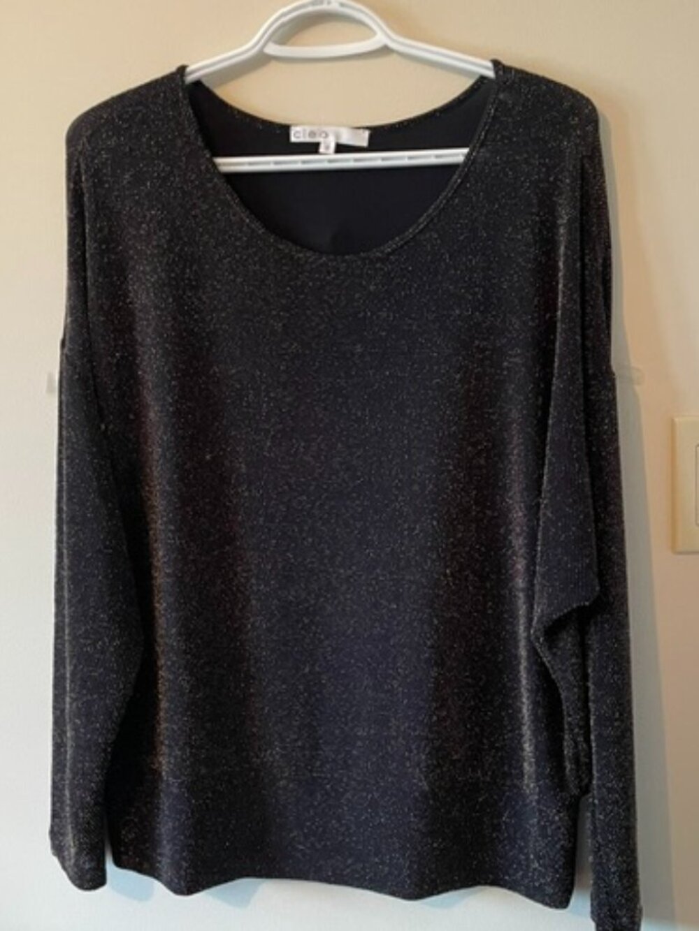 Cleo Black Metallic Lng Slv.Gold/Black Top Sz M/L